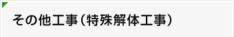 その他工事（特殊解体工事）